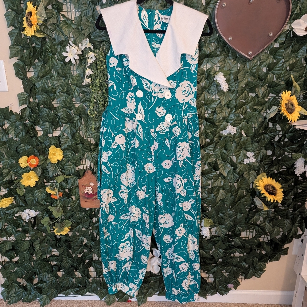 VTG Sailor Collar Harem Pants 1980s Jumpsuit